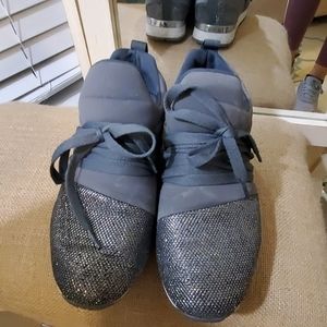 Grey sparkling sneakers